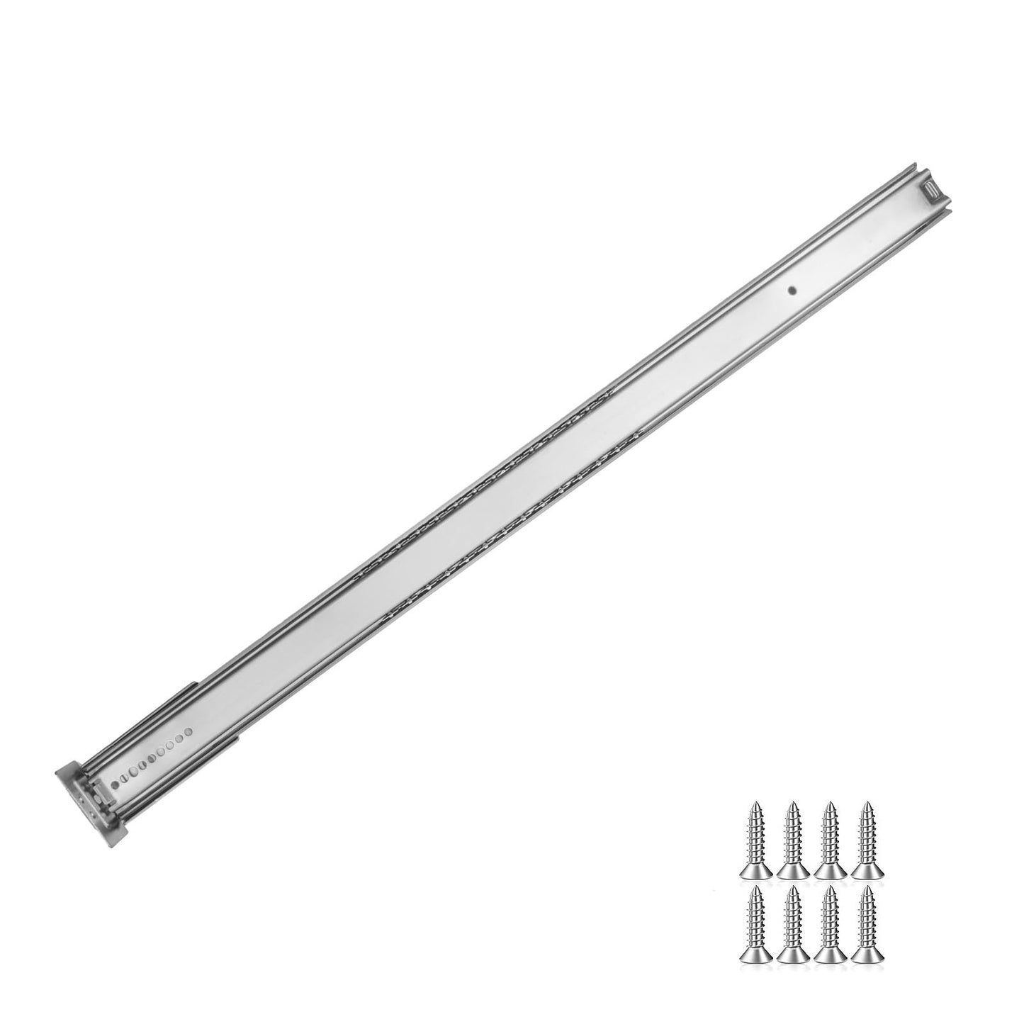 LONTAN 1 Pcs Center Mount Drawer Slides Bottom Mount for Cabinet and Dresser 14 Inch Heavy Duty Drawer Rails 9.74" Extension Glide Track