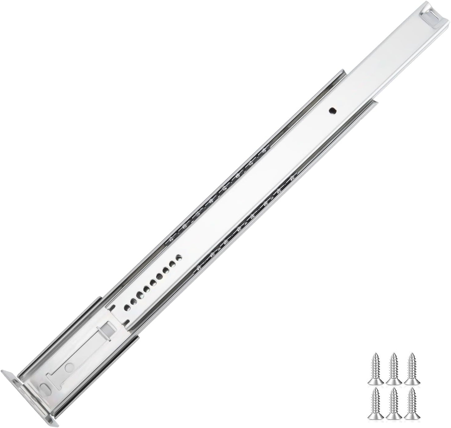 LONTAN 1 Pcs Center Mount Drawer Slides Bottom Mount for Cabinet and Dresser 14 Inch Heavy Duty Drawer Rails 9.74" Extension Glide Track