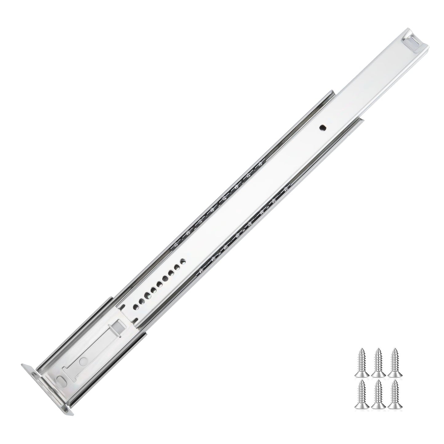 LONTAN 1 Pcs Center Mount Drawer Slides Bottom Mount for Cabinet and Dresser 14 Inch Heavy Duty Drawer Rails 9.74" Extension Glide Track