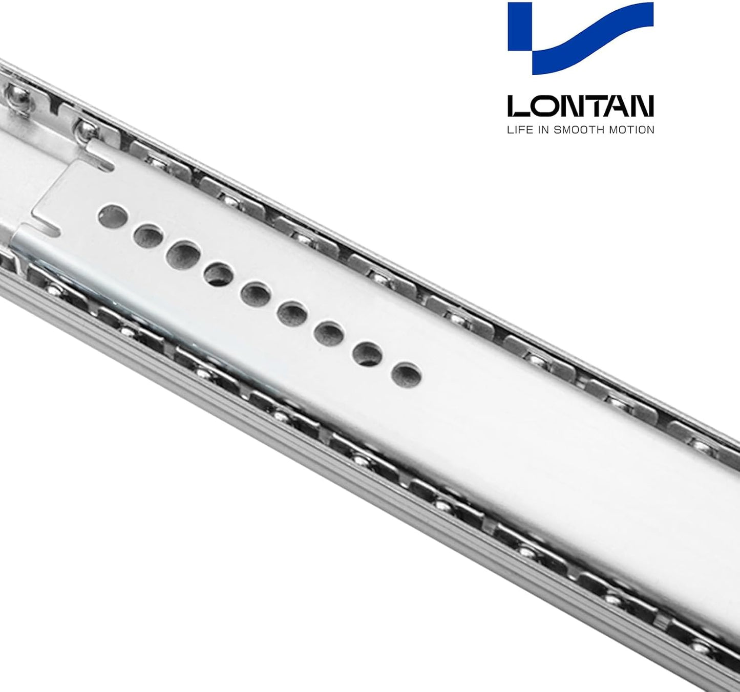 LONTAN 1 Pcs Center Mount Drawer Slides Bottom Mount for Cabinet and Dresser 14 Inch Heavy Duty Drawer Rails 9.74" Extension Glide Track