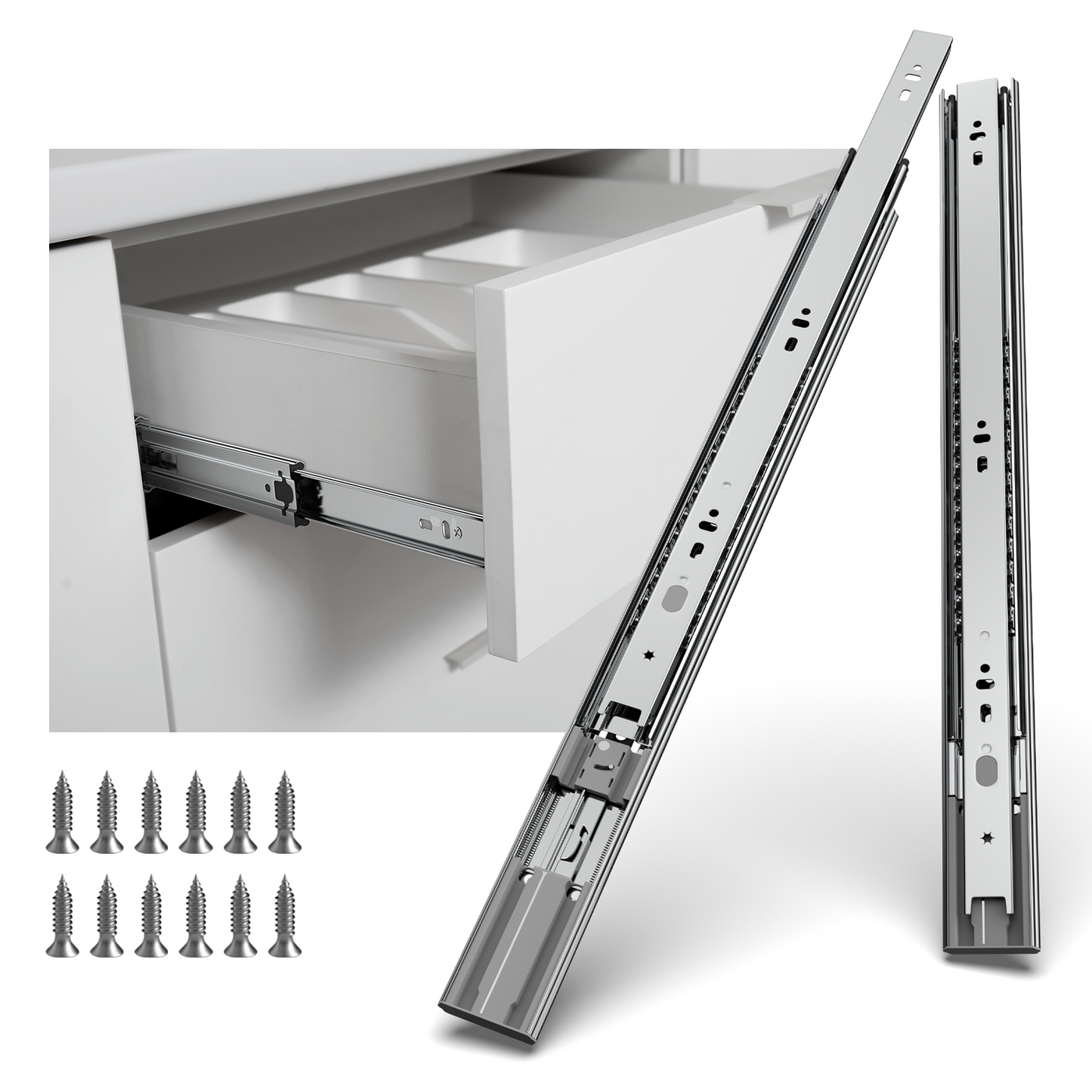 dresser drawer slides LONTAN Soft Close Drawer Slides 12/14/16/18/20/22/24 Inch Cabinet Draw