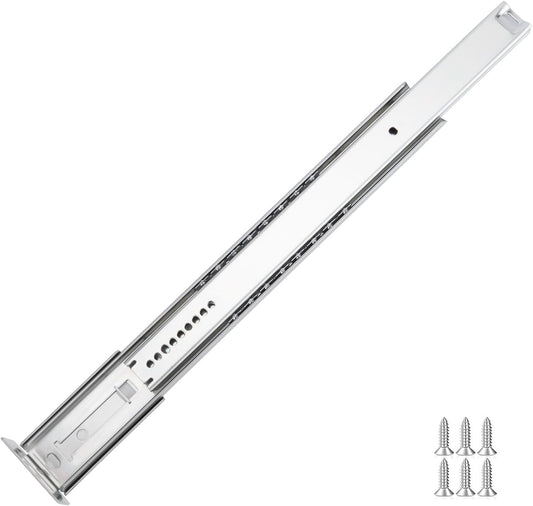 LONTAN 1 Pcs Center Mount Drawer Slides Bottom Mount for Cabinet and Dresser 14 Inch Heavy Duty Drawer Rails 9.74" Extension Glide Track