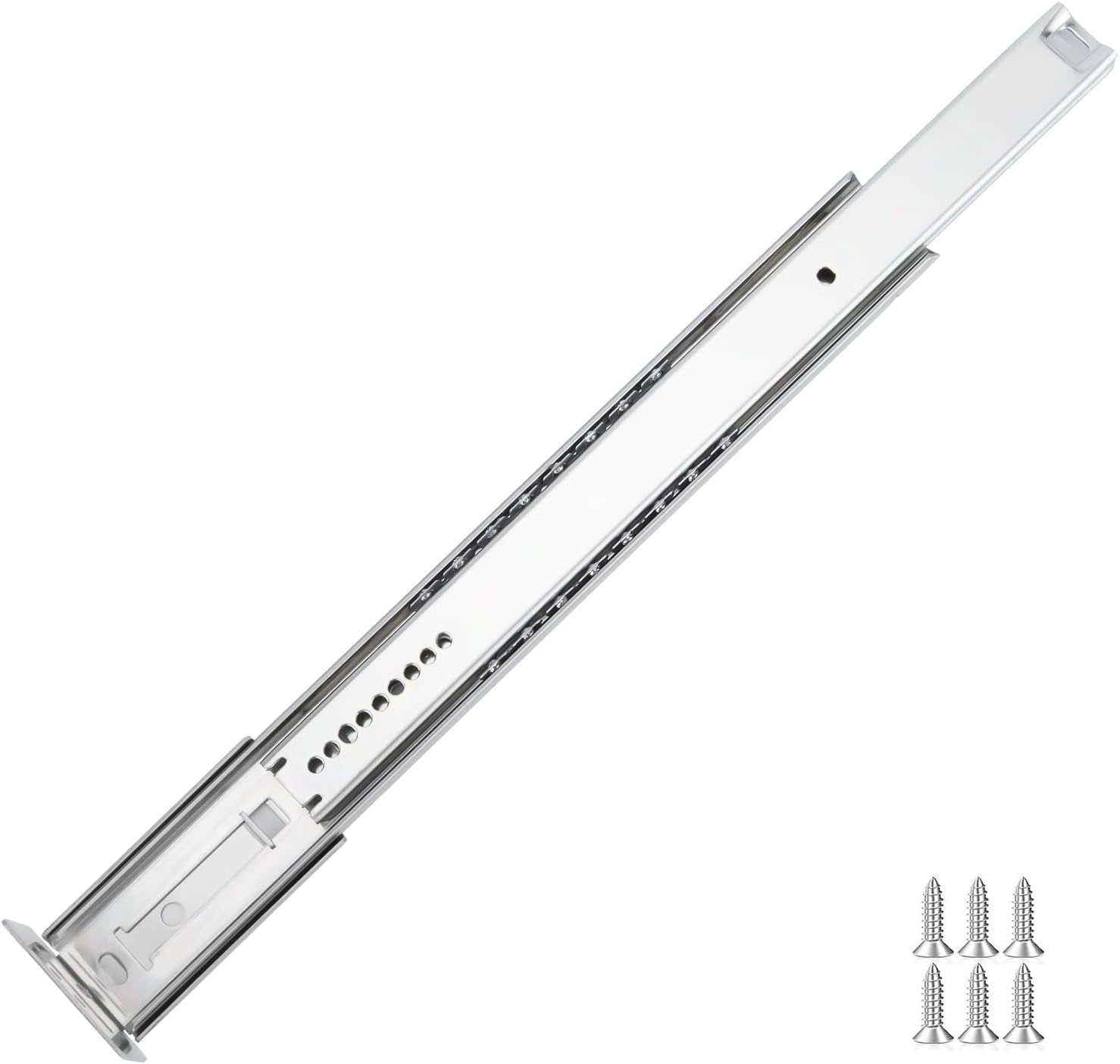 LONTAN 1 Pcs Center Mount Drawer Slides Bottom Mount for Cabinet and Dresser 14 Inch Heavy Duty Drawer Rails 9.74" Extension Glide Track