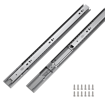 LONTAN 1 Pair 22 Inch Side Mount Soft Close Drawer Slides 3 FOLD Full Extension Drawer Glides - 4502S3-22 Heavy Duty Ball Bearing Cabinet Rails with Rear Mounting Brackets 100 LB Capacity