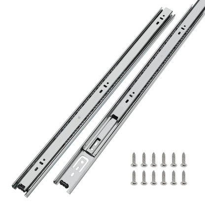 LONTAN 1 Pair 22 Inch Side Mount Soft Close Drawer Slides 3 FOLD Full Extension Drawer Glides - 4502S3-22 Heavy Duty Ball Bearing Cabinet Rails with Rear Mounting Brackets 100 LB Capacity